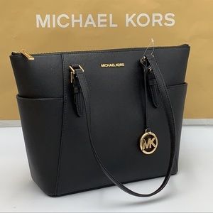 MICHAEL KORS Charlotte Large Leather Top-Zip Tote